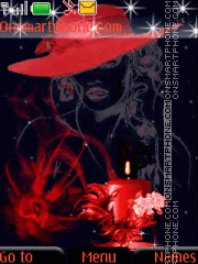 Animated Lady In Red By ROMB39 es el tema de pantalla