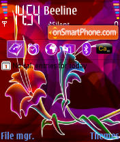 Скриншот темы Purple Art 240x320
