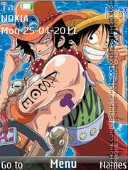 Скриншот темы Ace And Luffy