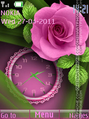 Pink rose theme screenshot