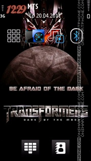 Скриншот темы Transformers 3 3d