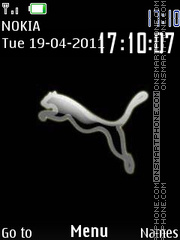Puma Digital Clock Theme-Screenshot