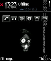 Black skull 02 tema screenshot