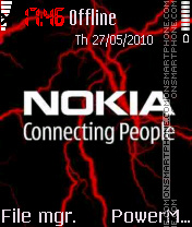 Nokia Electro Red tema screenshot