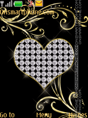 Sparkling heart theme screenshot