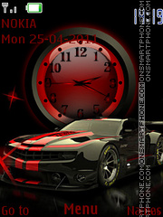 Car Clock W Icons 01 es el tema de pantalla
