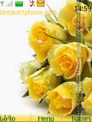 Yellow roses theme screenshot