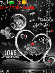 Animated love theme screenshot