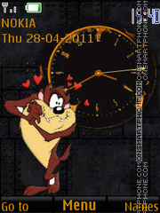 Capture d'écran Taz Clock thème