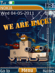 Mobile virus anim 5-6 th theme screenshot