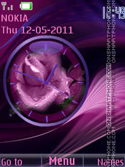 Скриншот темы Rose Clock