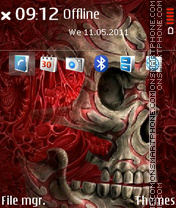 Скриншот темы Red Skull 03