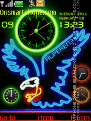 Eagle clock es el tema de pantalla
