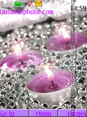 Purple Candles tema screenshot