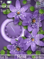 Скриншот темы Violet flowers