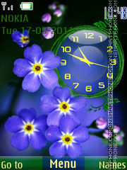 Flower clock tema screenshot