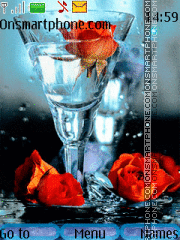 Rose in glass tema screenshot