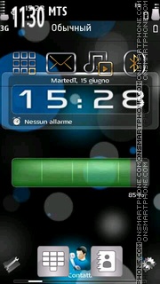 X6 Battery Clock 01 es el tema de pantalla