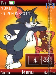 Скриншот темы Tom and Jerry Clock 05
