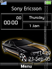 Mustang Clock 01 tema screenshot