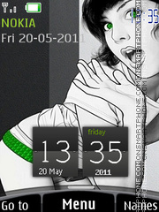Htc Flip Clock tema screenshot