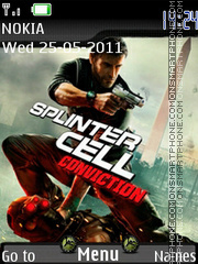 Splinter Cell Conviction with Mp3 es el tema de pantalla