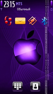 Скриншот темы Purple apple