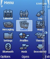 Capture d'écran Blue theme with E And N New Icons thème