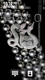 Silver Diamonds tema screenshot