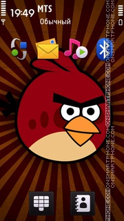 Скриншот темы Angry Birds 01