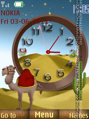 Скриншот темы Desert Analog Clock and Icons