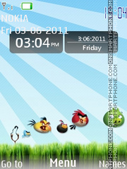 Angry Bird Clock tema screenshot