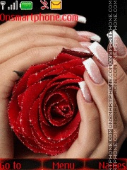 Animated Rose in Hand Theme-Screenshot