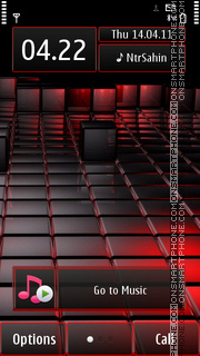 Скриншот темы 3d Glass Cubes 02